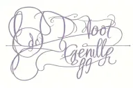 Do not go gentle cursive purple tattoo design idea