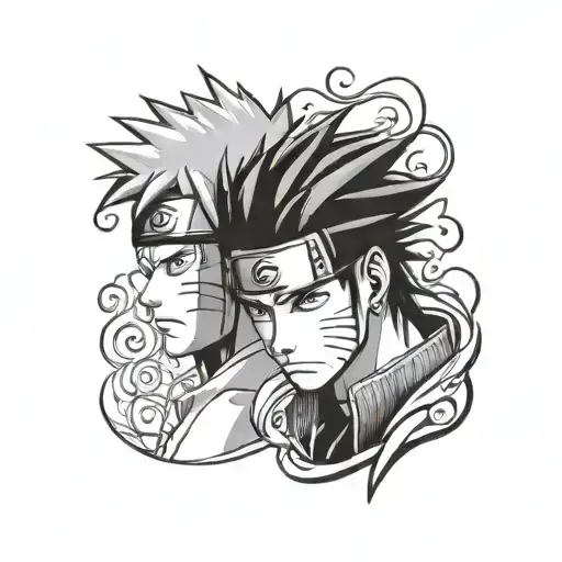 Naruto and Sasuke tattoo design idea