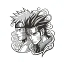 Naruto and Sasuke tattoo design idea