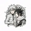 Naruto and Sasuke tattoo design idea