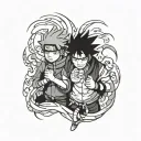 Naruto and Sasuke tattoo design idea