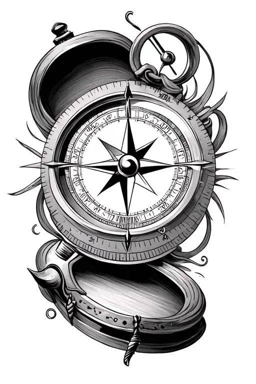 compass tattoo design idea