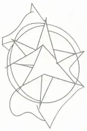 a simple 5 pointed Star for my family name tattoo design idea