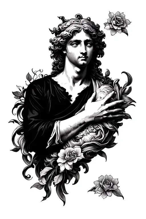 Birth of Venus Man tattoo design idea