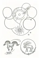 Aries sun sign Scorpio rising and moon   tattoo design idea