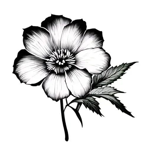 Diphylleia Grayi in cyber realism style tattoo tattoo design idea
