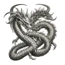 scorpion and dragon tattoo design idea