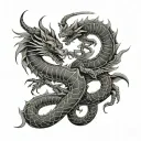 scorpion and dragon tattoo design idea