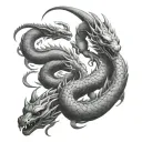 scorpion and dragon tattoo design idea