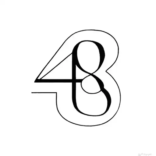 Symbols related to the numbers 4 and 8, but not the numbers themselves tattoo design idea