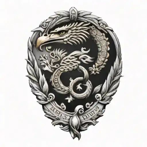 gadsden flag flintlock pistols tattoo design idea