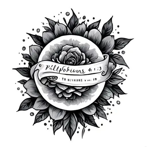 Philippians 4 13 tattoo design idea