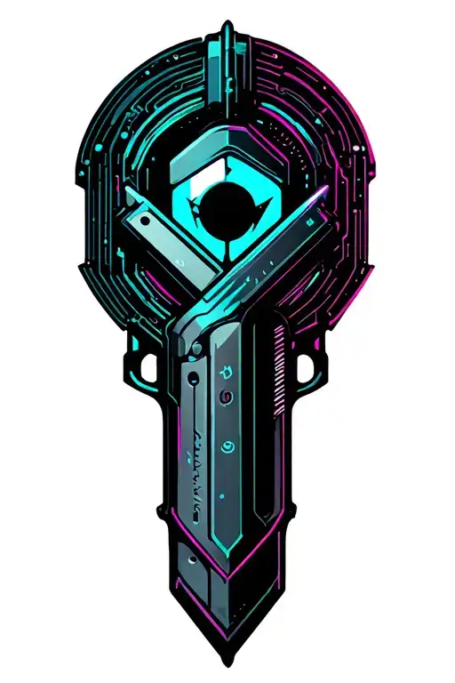 Gun barrel intertwined representing tattoo design idea