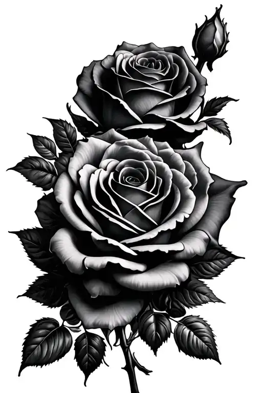 black roses tattoo design idea