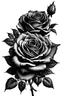 black roses tattoo design idea