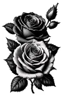 black roses tattoo design idea