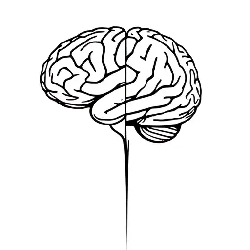 Half brain vs heart tattoo design idea
