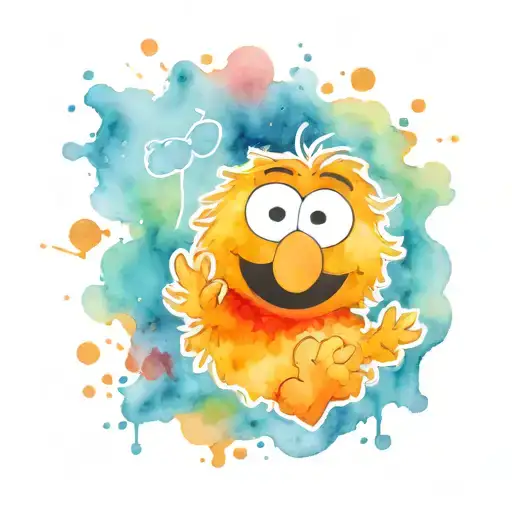 comedy elmo tattoo design idea