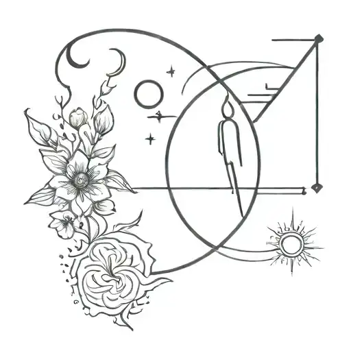 Sagittarius sun pieces moon gemini rising tattoo design idea