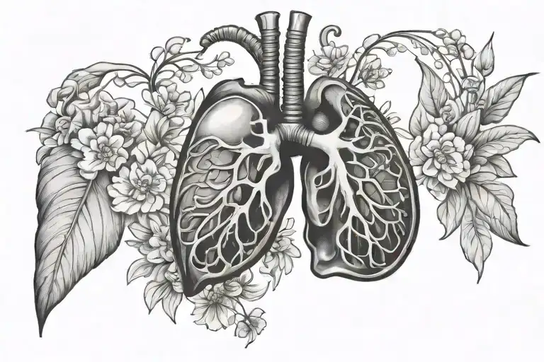 lung transplant tattoo memorial tattoo design idea