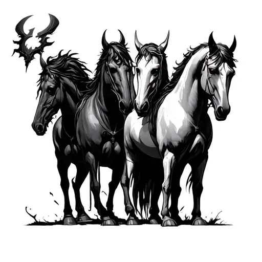 4 horsemen of the apocalypse  tattoo design idea