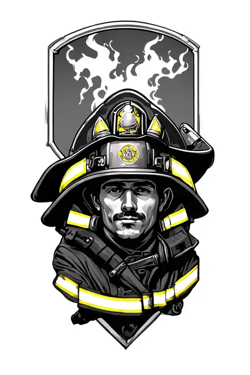 firefighter tattoo design idea