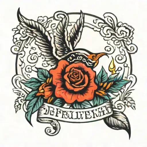 Depression grief, resilience  tattoo design idea