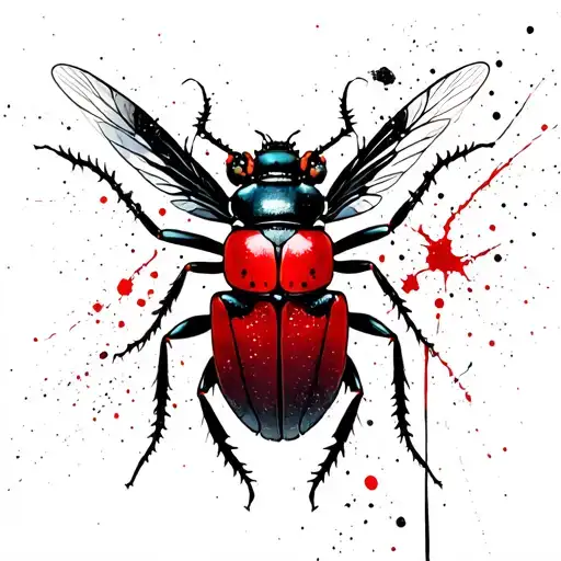 Fly Beetle tattoo design idea
