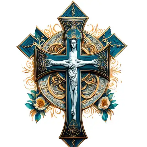 orthodox cross tattoo tattoo design idea