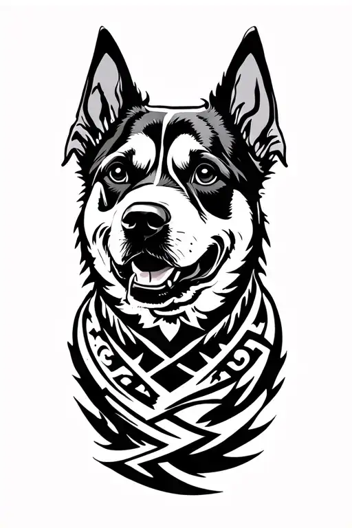 mountains, beach, dog, exploring, tattoo design idea