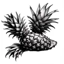 Upside Down Pineapple tattoo design idea