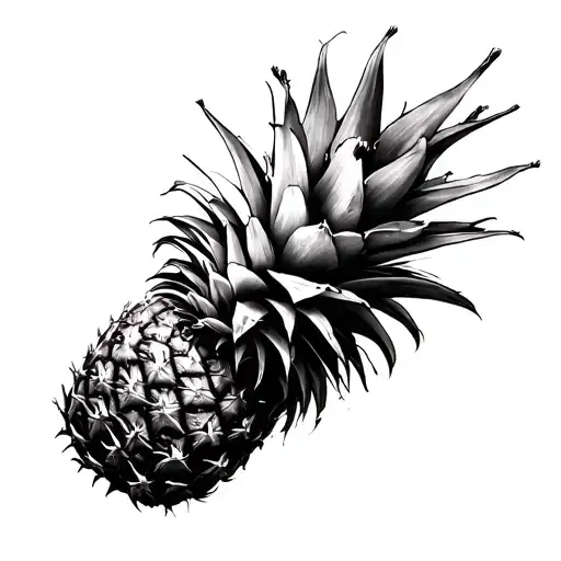 Upside Down Pineapple tattoo design idea