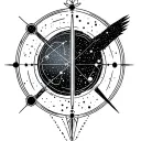 gemini aquarius constellation merging tattoo design idea
