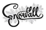 "snowfall" in cursive writing tattoo design idea