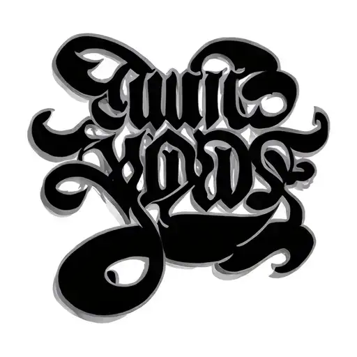 Two Word Ambigram Generator tattoo design idea