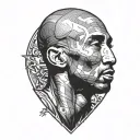 kobe bryant black mamba tattoo design idea