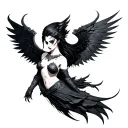 Morrigan tattoo design idea