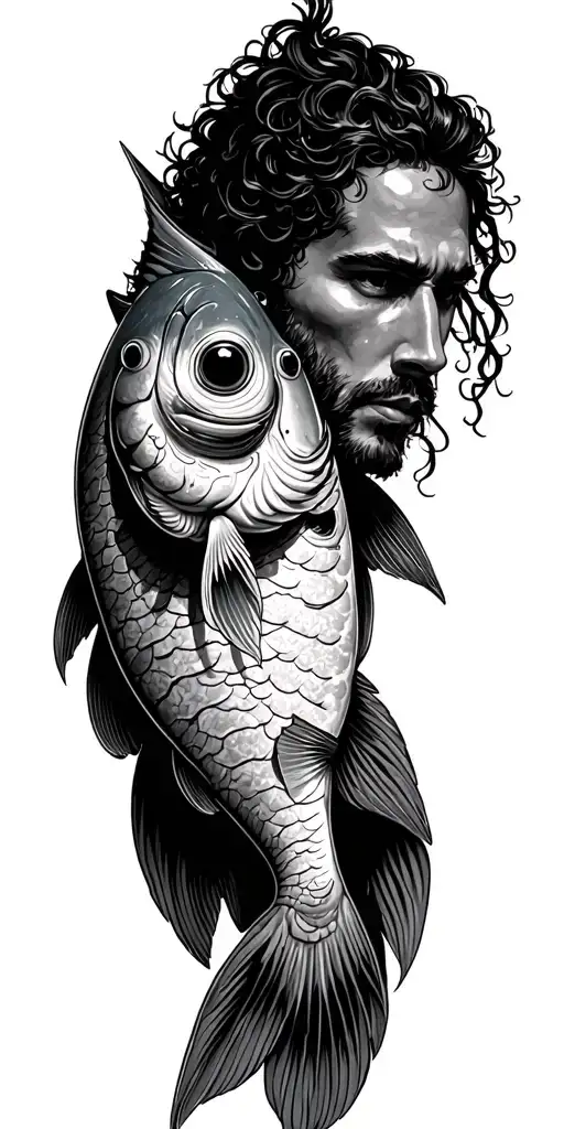 follow me and i will make you fishers of men tattoo design idea