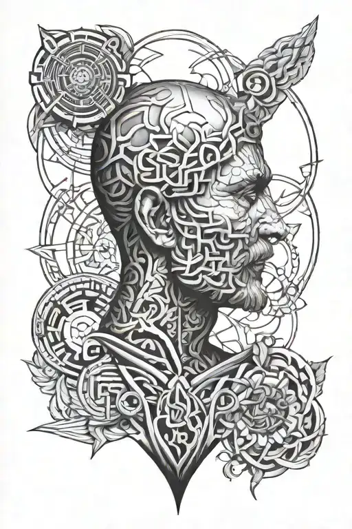 stoic philosophy tattoo design idea