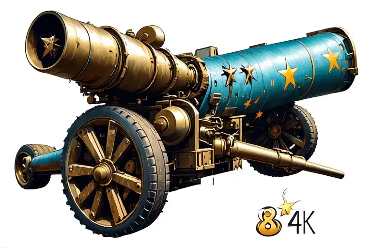 air defense artillery cross cannon tattoo design idea