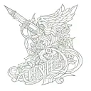 hustle tattoo design idea