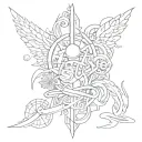 hustle tattoo design idea