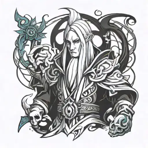 dota 2 hero Invoker draw tattoo design idea