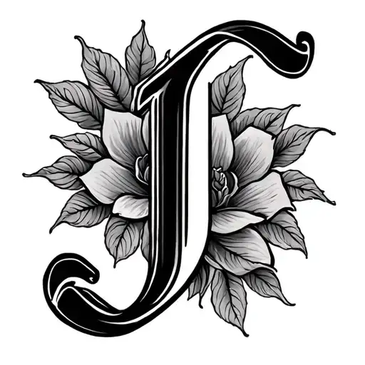 Cursive J tattoo design idea