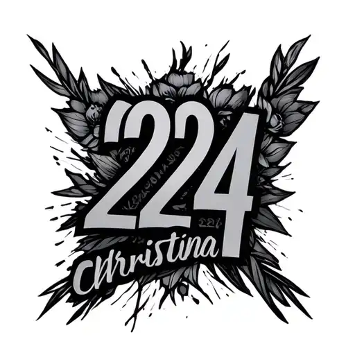 "224" christina tattoo design idea