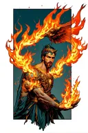 Prometheus stealing fire tattoo design idea