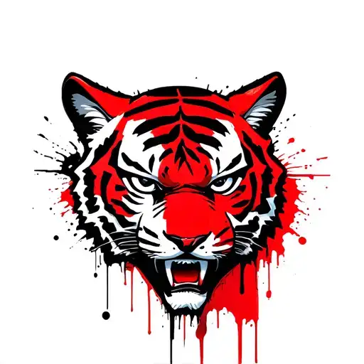 Tony's Mask (raging Tiger) From The Game Named "Hotline Miami 2: Wrong number" Tattoo tattoo design idea