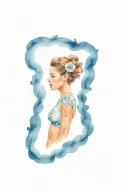 motherhood, feminism, cyanotype, mexico culture tattoo design idea