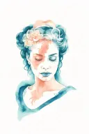 motherhood, feminism, cyanotype, mexico culture tattoo design idea