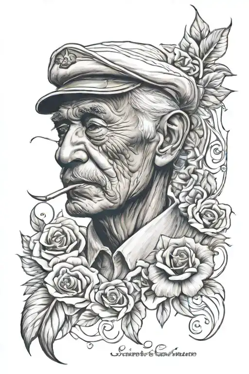 My grandfather Antonio passed away on 09/30/2015 tattoo tattoo design idea